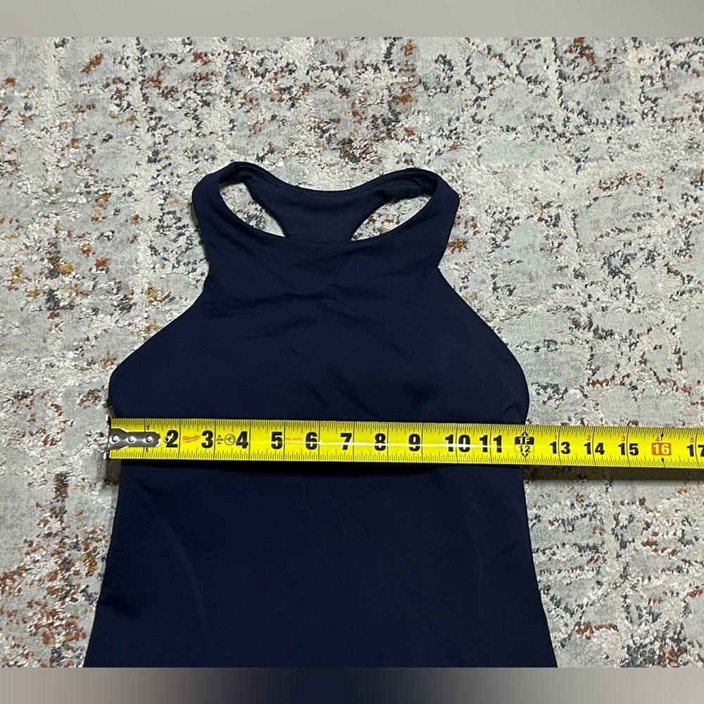 Lululemon In Training Tank Size 4 Navy Blue Racerback - Picture 6 of 13